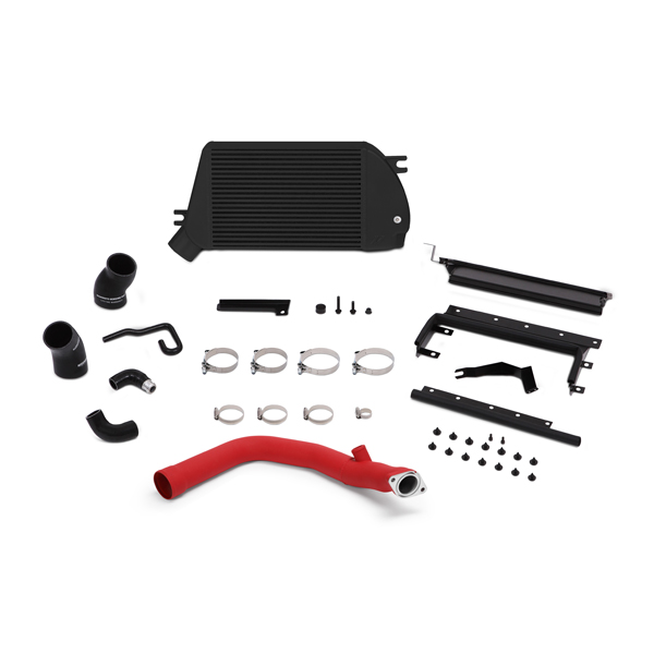 Mishimoto — Mishimoto 2015 Subaru WRX Top-Mount Intercooler Kit - Powder Coated Black & Wrinkle Red Pipes - view 8